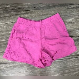 GAP Pink Elastic Waist Cotton Shorts